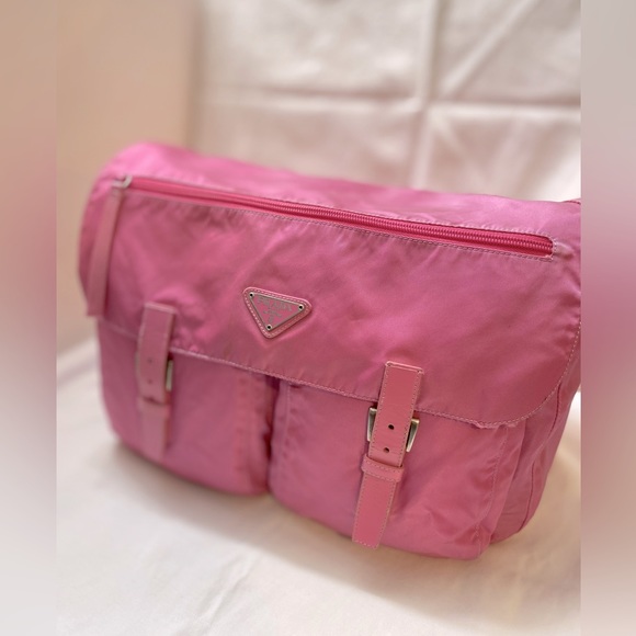 Prada Double pocket Messenger Bag, in Begonia color - Picture 1 of 15